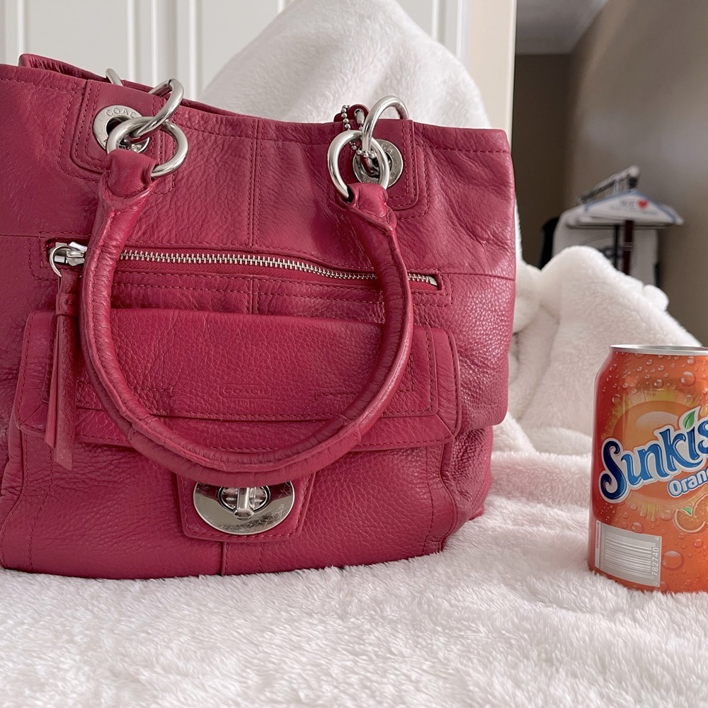 Large COACH Satchel, red.